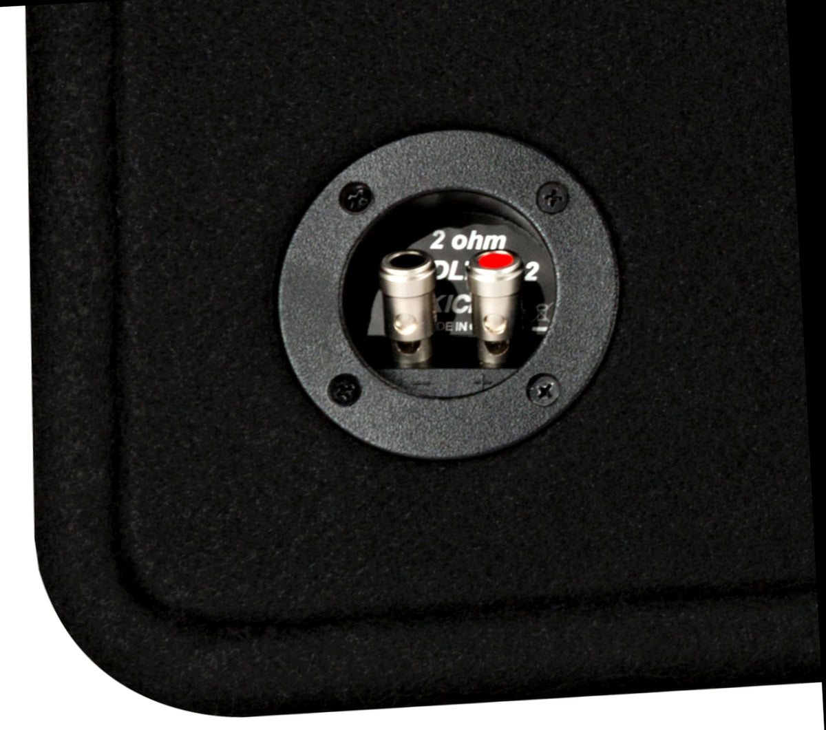 KICKER DL7S122 wired setup visuals illustrate quick wiring for upgrades
