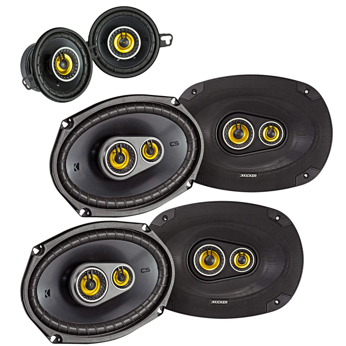 KICKER CS6934 6x9 front view for Dodge Ram boosts midrange clarity
