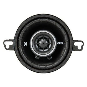 KICKER DSC350 front view showing grille and cone, clear sound performance