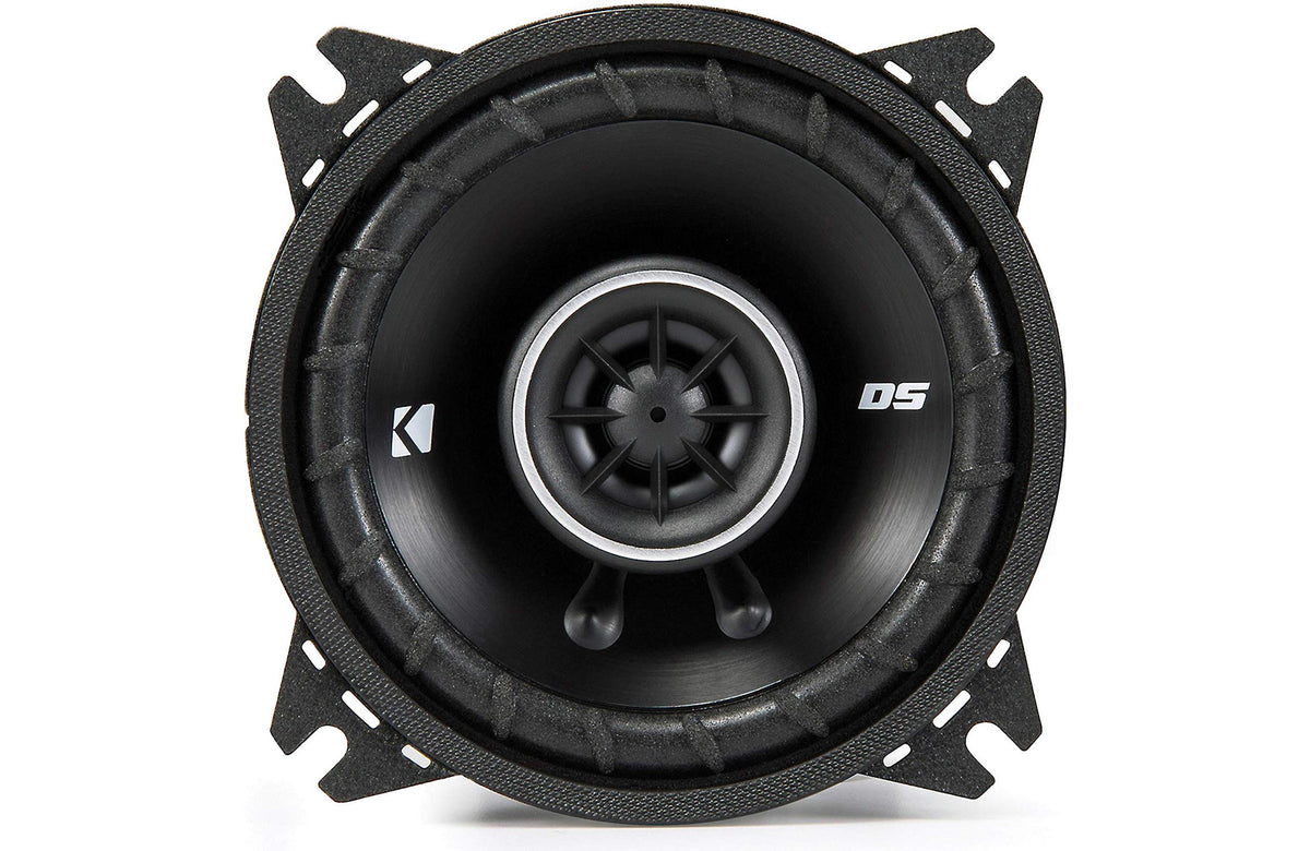 KICKER DSC40 packaging contents: pair of 4-inch coaxial speakers included