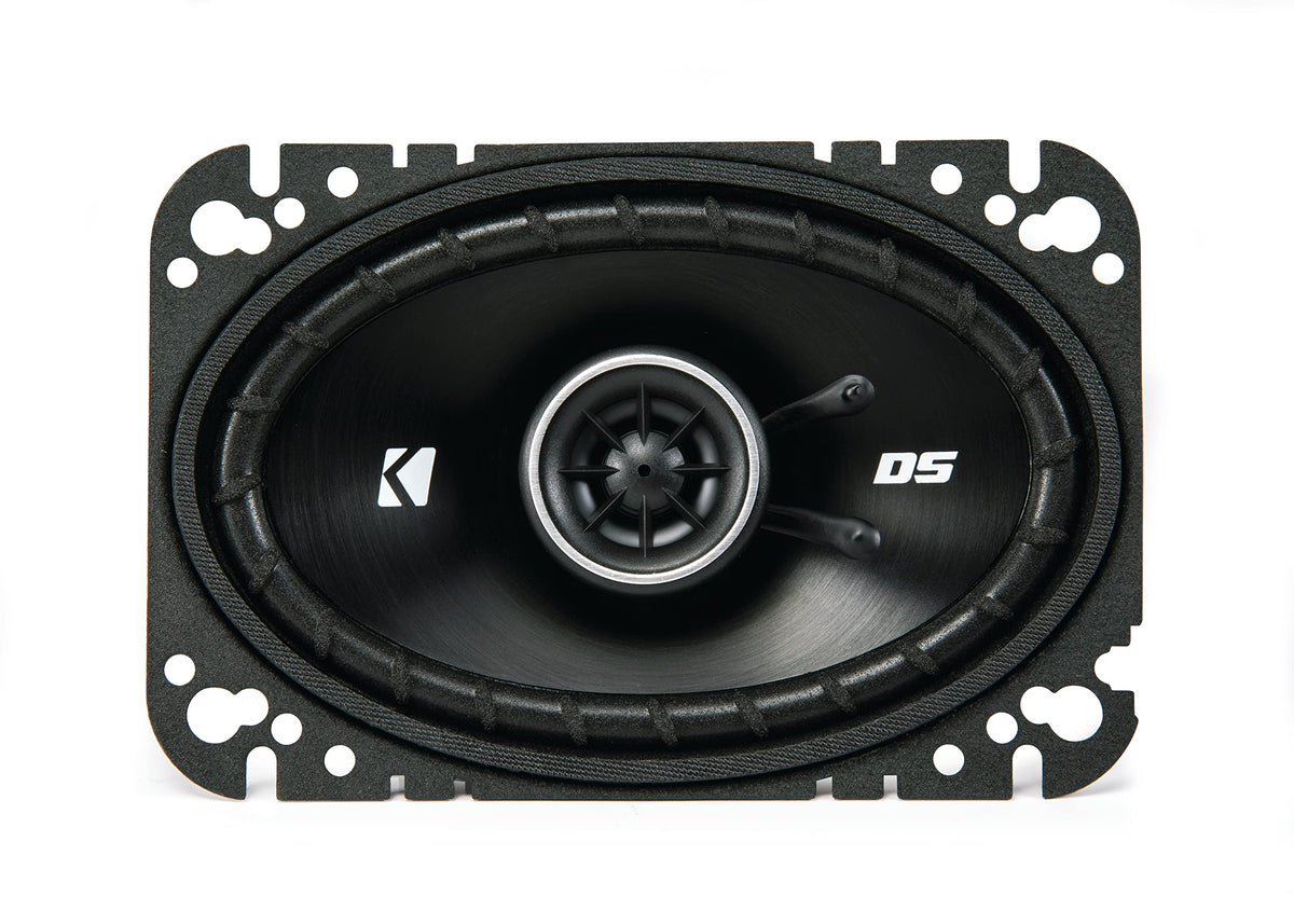 KICKER DSC460 4x6 coaxial pair viewed from front for clear car audio