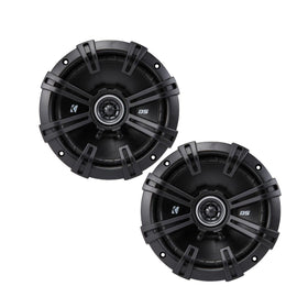 KICKER DSC670 front view with 6.75-inch coaxial speaker for clear car audio.