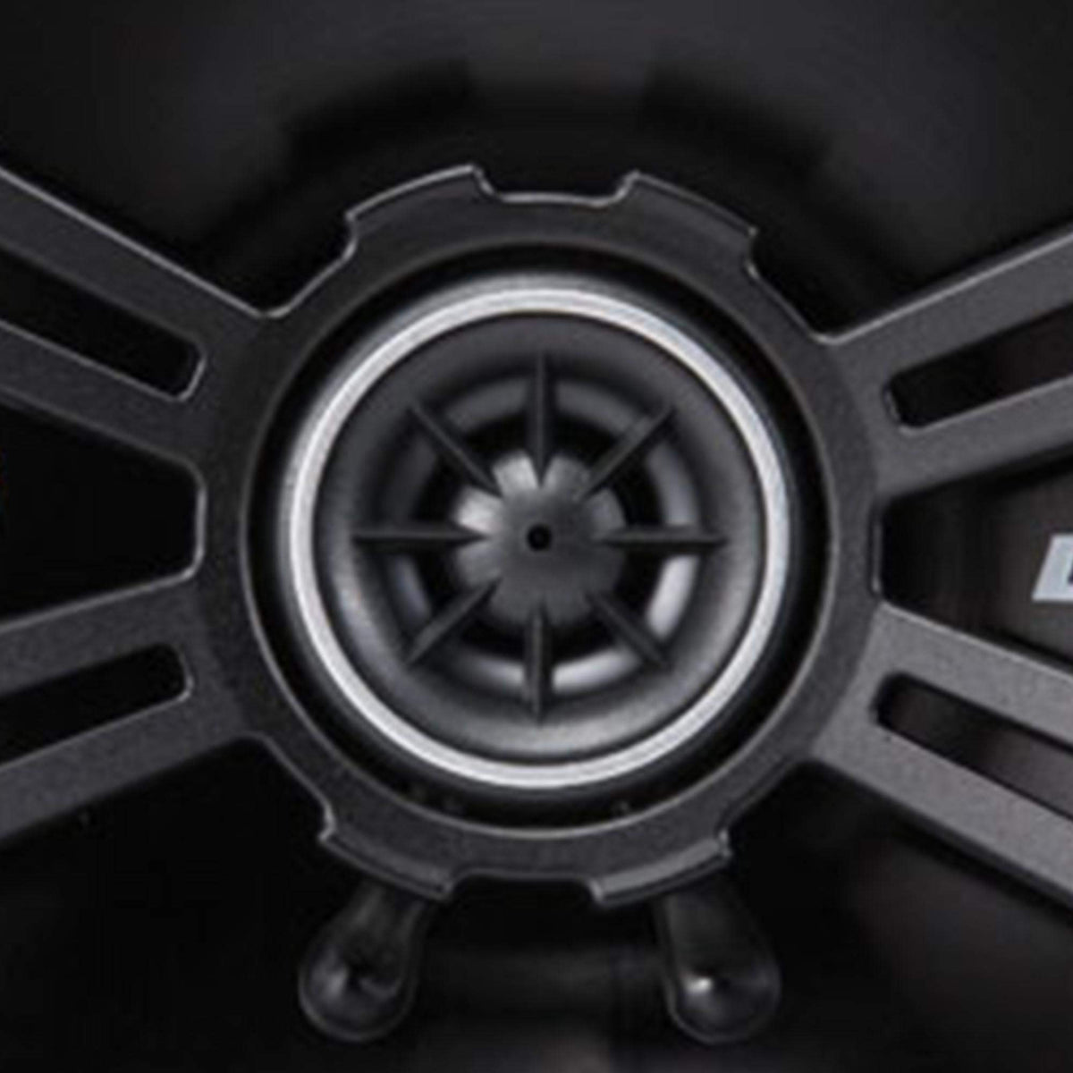 KICKER DSC670 surround edge close-up emphasizes durability.