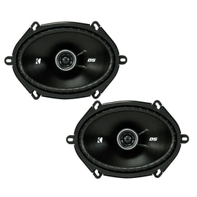 KICKER DSC680 front view showing grille and mounting holes for clean fit and sound