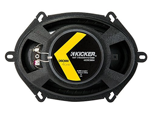 KICKER DSC680 side depth profile demonstrating compact depth for tight installs