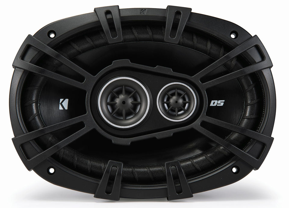 KICKER DSC6930 6x9 pair view showing full-range speakers for richer vehicle audio