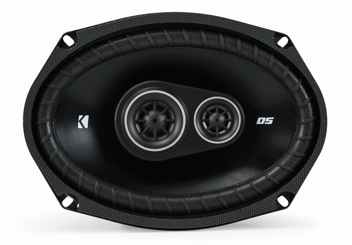 KICKER DSC6930 cone close-up emphasizing woofer detail and midrange potential