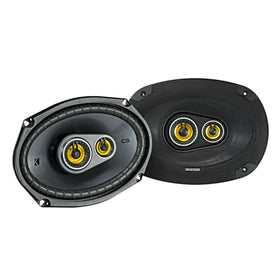 KICKER CS-Series EVC technology highlight for enhanced bass.