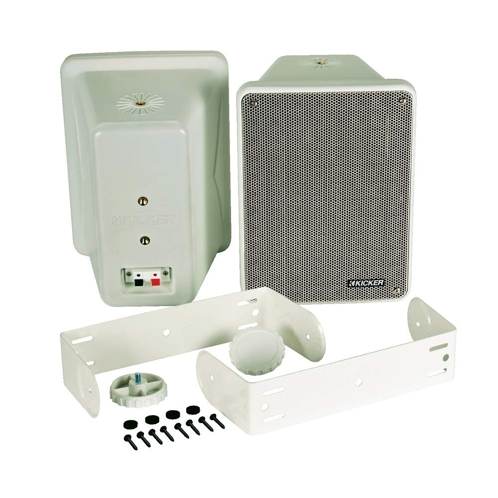 KICKER KB6B 2x5-inch horn tweeter provides crisp highs for poolside listening.