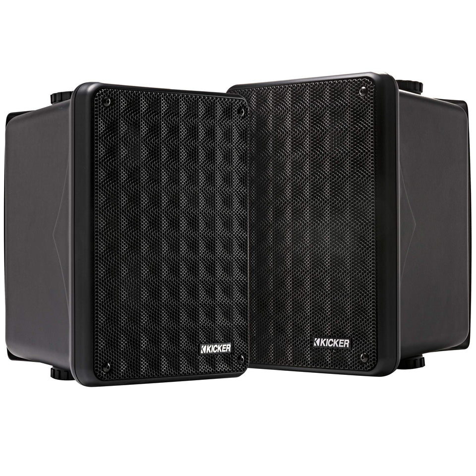 KICKER KB6B outdoor wall-mounted speaker with 6.5 inch woofer for patio sound.