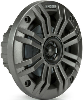 KICKER KM4 mounting holes image demonstrates easy, secure installation on vessels.