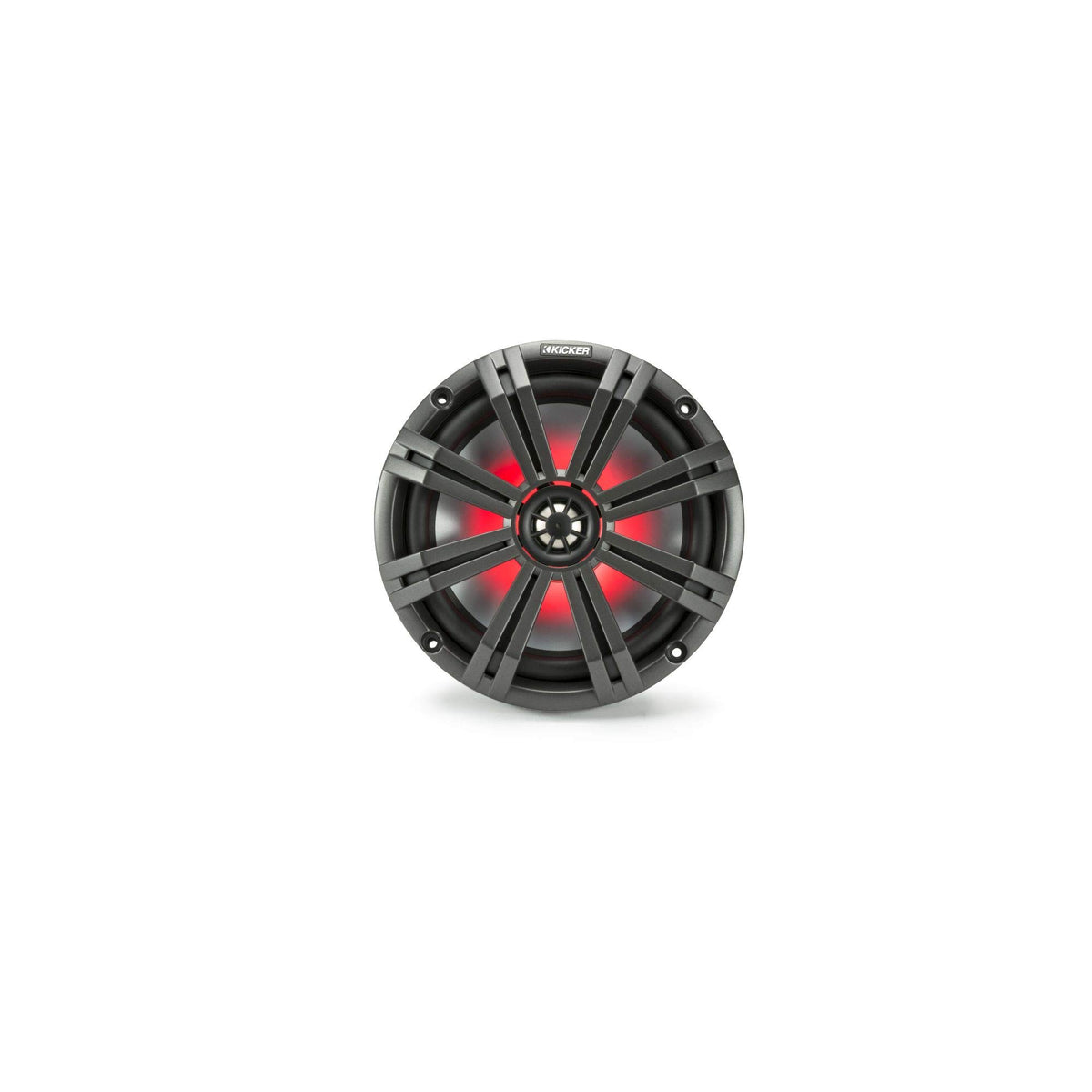 KICKER KM8 side view shows compact fit for boat installations and tight spaces