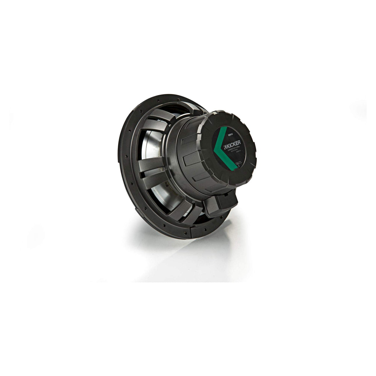 KICKER KMF10 free-air installation close-up showing rugged mounting
