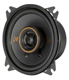 KICKER 51KSC404 cone close-up highlighting dampened polypropylene construction