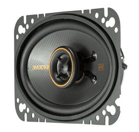KICKER KS-Series 4x6 cone detail showcases dampened polypropylene woofer material