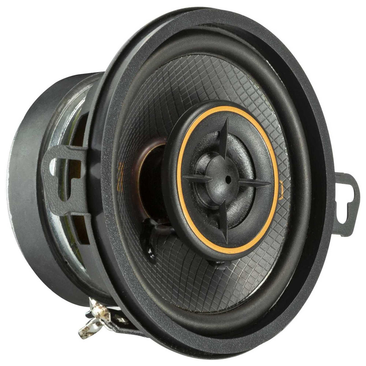 KS-Series woofer and crossover hardware indicate enhanced sound clarity.