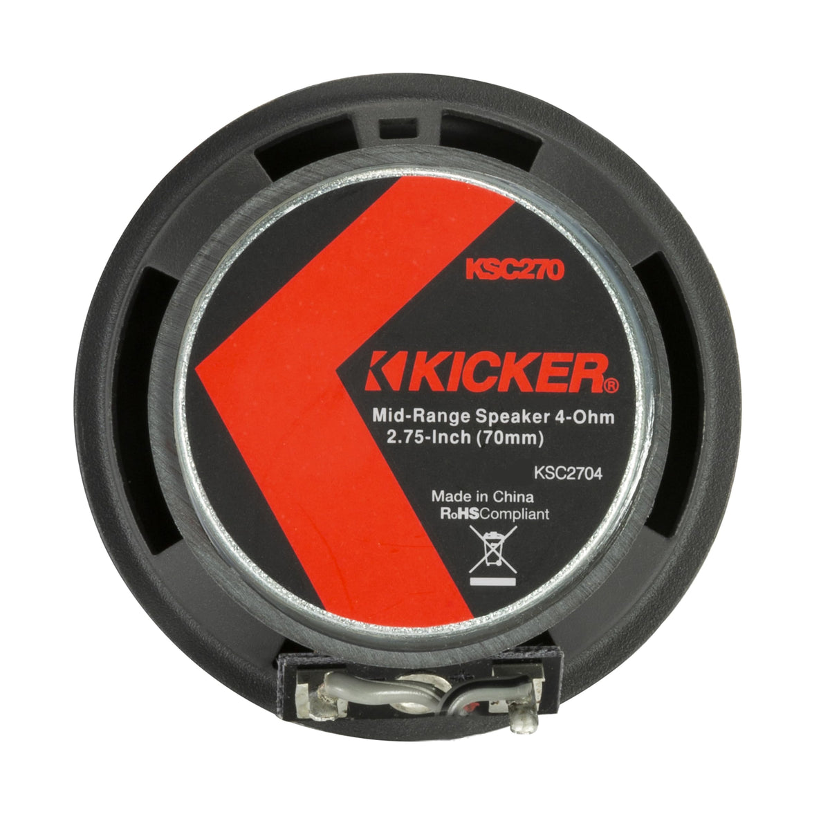 KICKER KS-C2704 4-ohm impedance supports flexible audio system compatibility