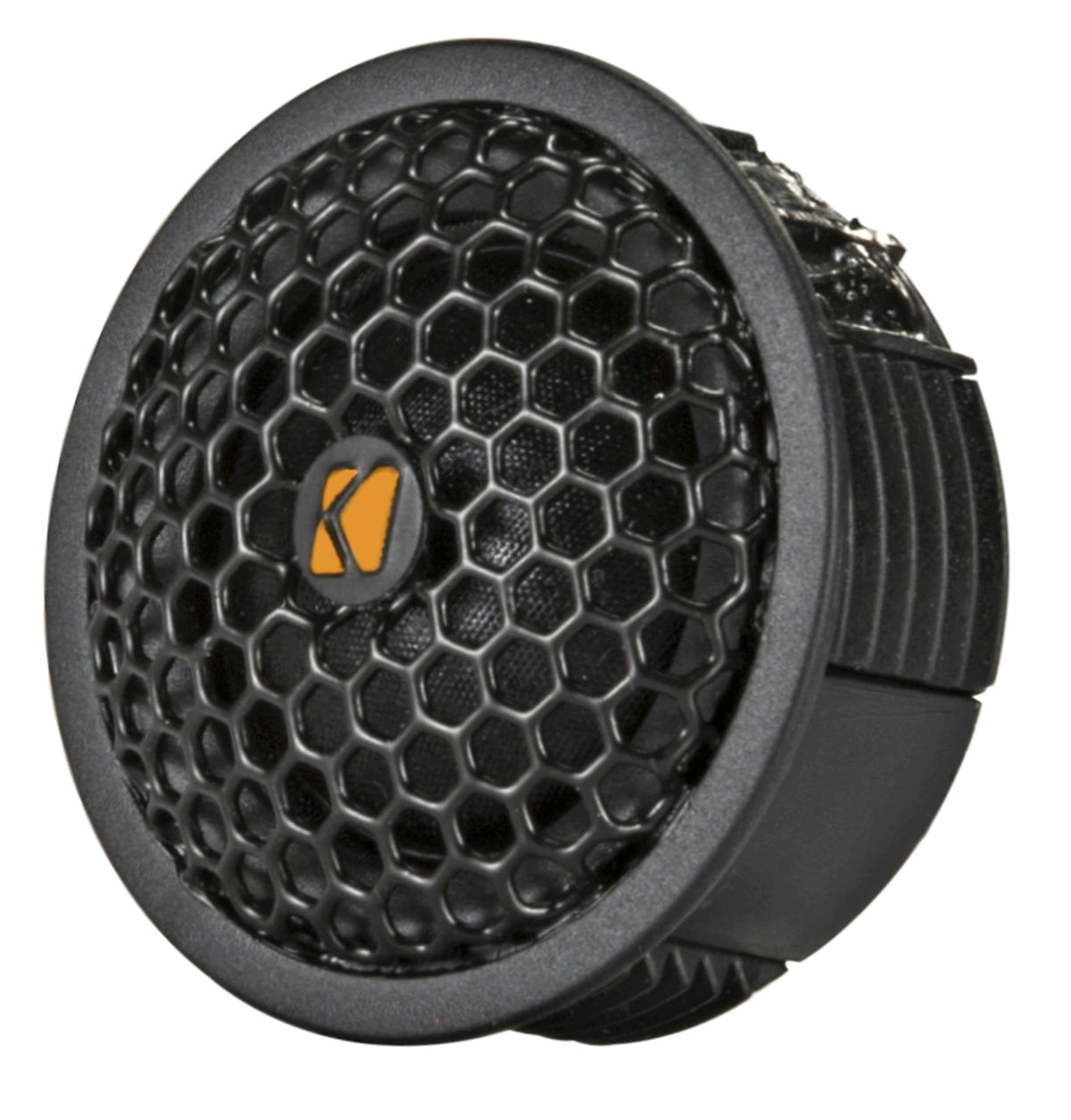 KICKER KST2504 inline 12dB crossover detail for precise high-end control.
