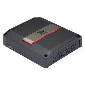KICKER LX1250 back panel highlighting rugged connections for reliable integration.