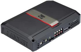 KICKER LX1300.7 LXRC remote enables instant bass adjustments