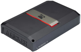 KICKER LX1300.7 rear ports enable flexible wiring for custom installs