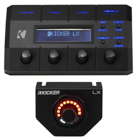 KICKER LX1300.7 wiring compatibility image shows flexible setup options