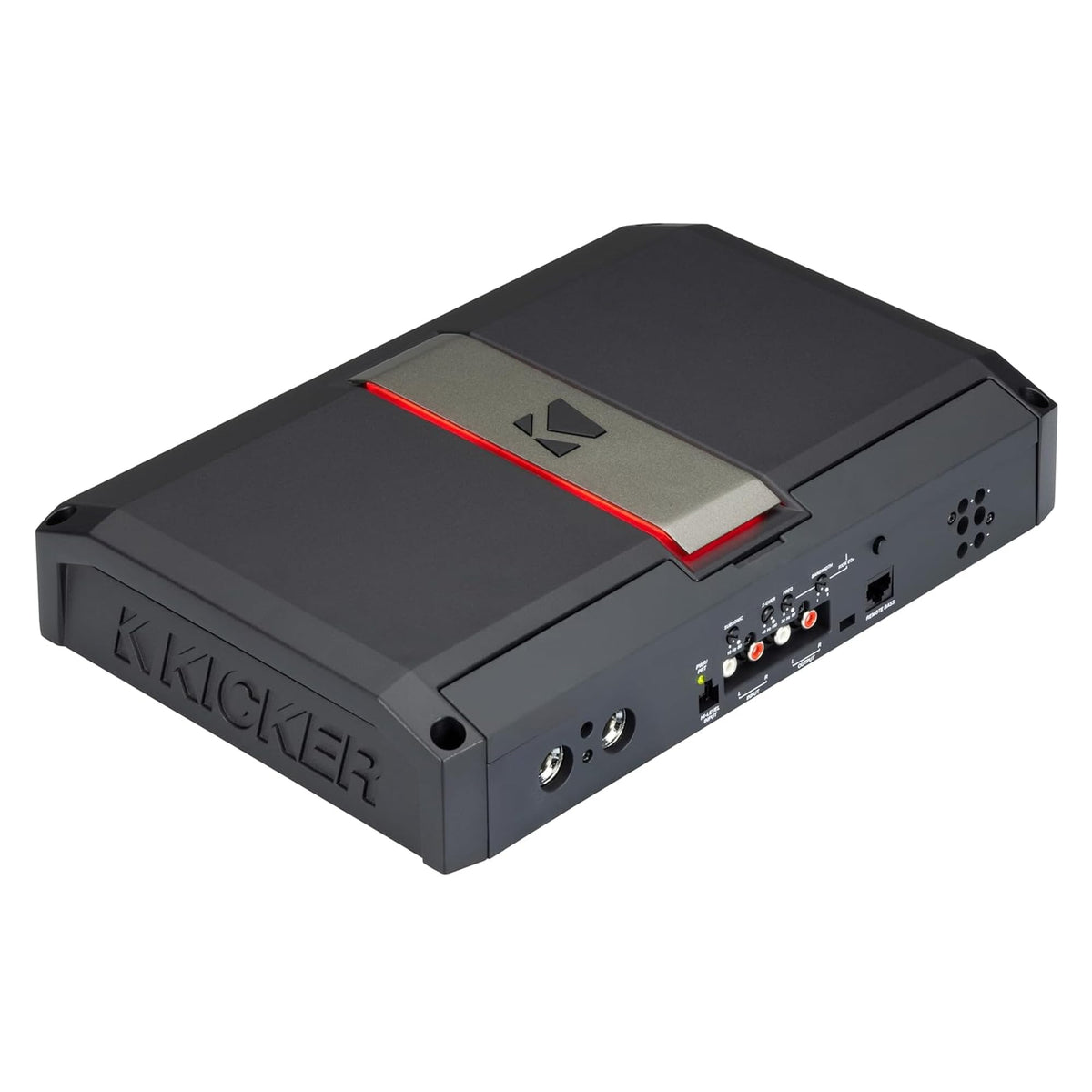 KICKER LX3000.1 chassis detail emphasizing FIT+ noise isolation