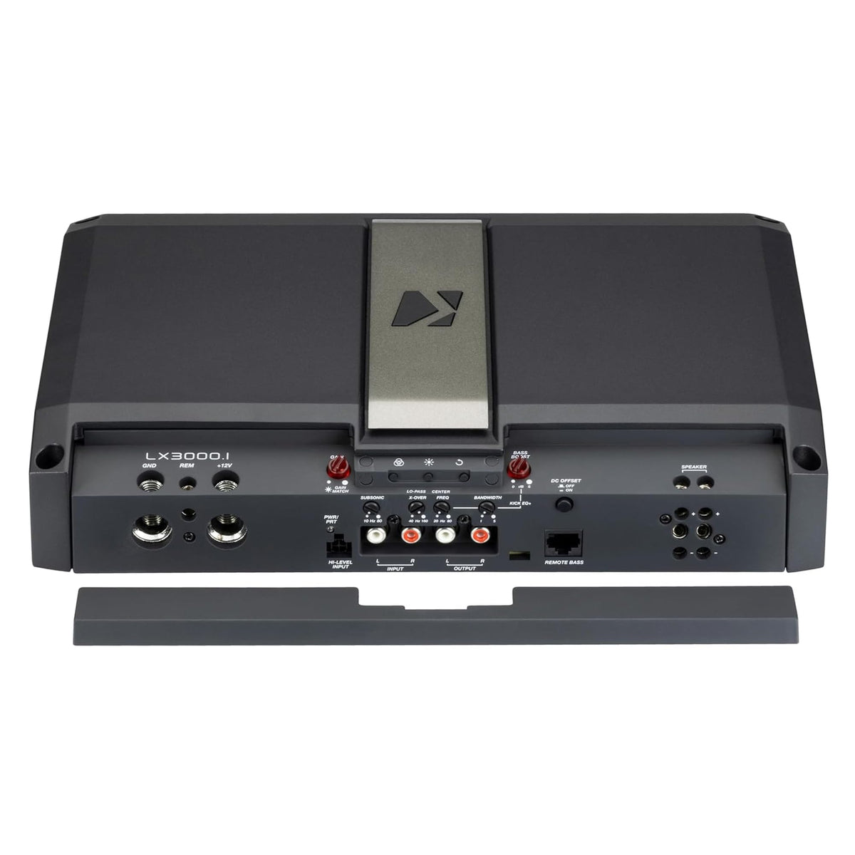 KICKER LX3000.1 crossovers and tuning controls for accurate sound shaping