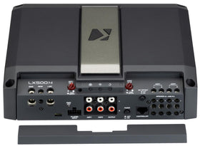 KICKER LX500.4 Class-D technology for efficient power use and cooler operation.