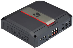 KICKER LX500.4 wiring ports designed for versatile installation options.