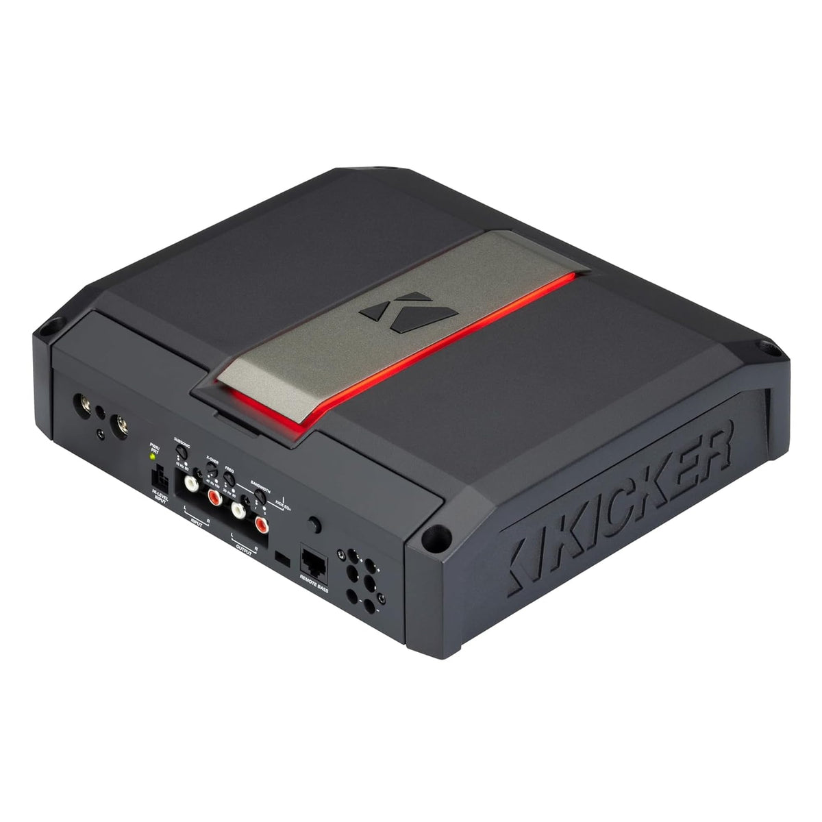 KICKER LX850.1 parametric bass boost offers precise tuning
