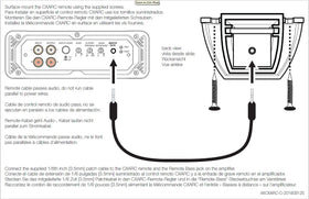 KICKER wiring diagram visual showing how remote connects to compatible amplifiers