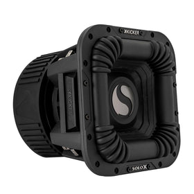 KICKER SoloX L7X magnet system delivers precise bass at high volume.