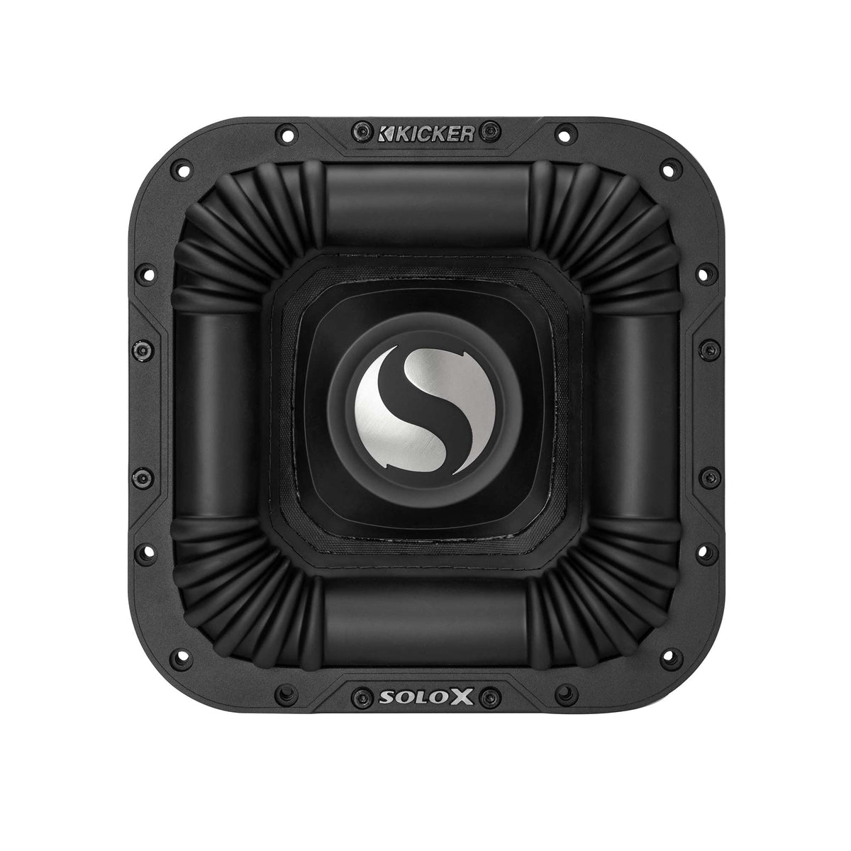 KICKER SoloX L7X Santoprene surround enables long-throw motion and durability.