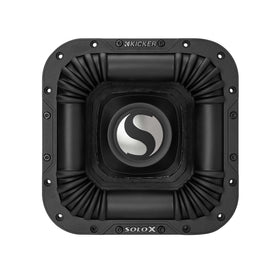 KICKER SoloX L7X Santoprene surround enables long-throw motion and durability.