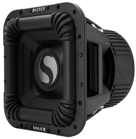 KICKER SoloX L7X 12-inch magnet detail highlighting high-performance bass potential