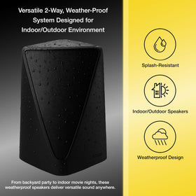 KICKER Towerscape single-speaker installation demonstrates versatile landscape use.