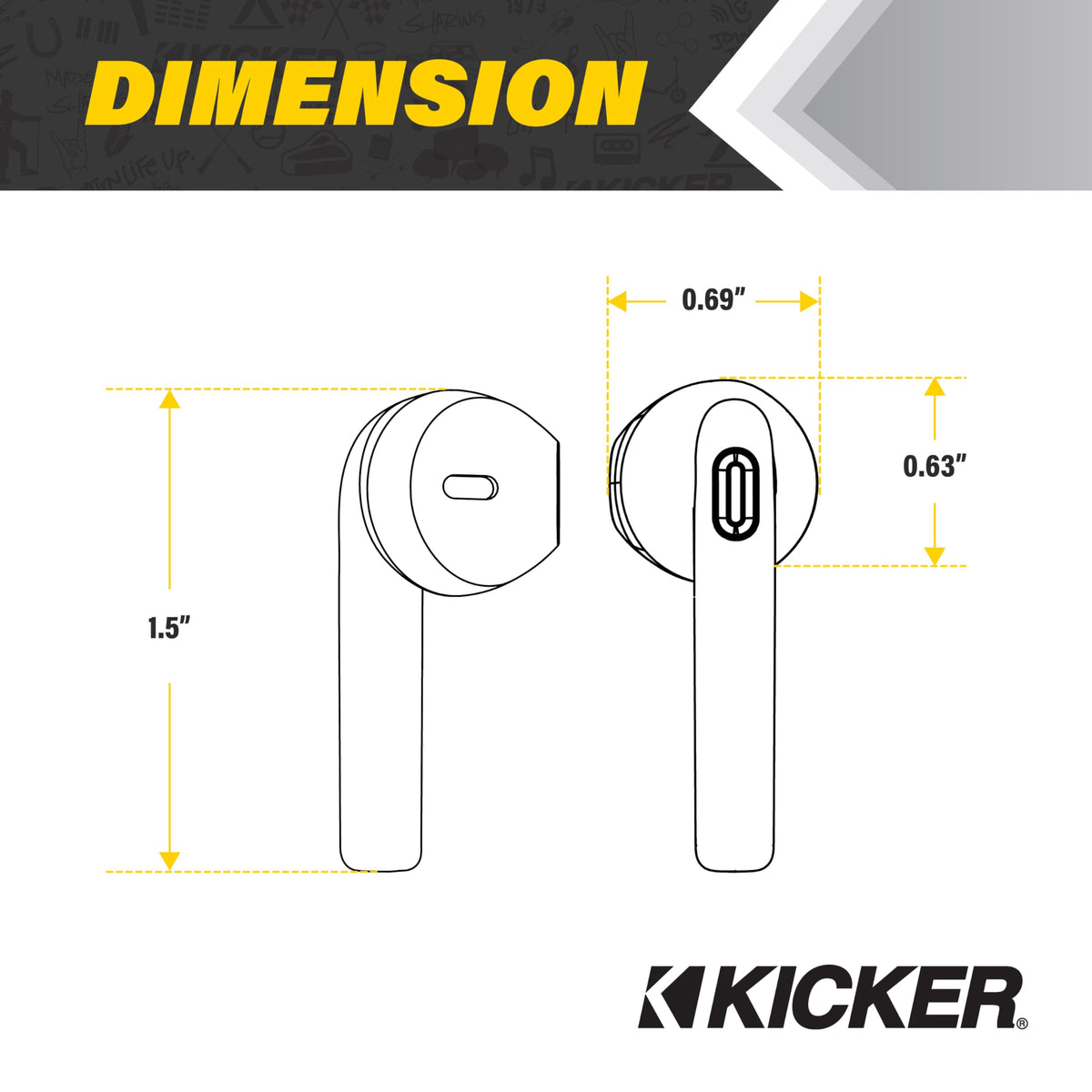 KICKER TWS1 Bluetooth pairing flow enables fast, reliable connections.