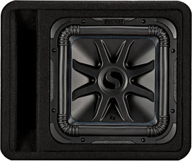 KICKER VL7S122 vented enclosure detail highlighting airflow design