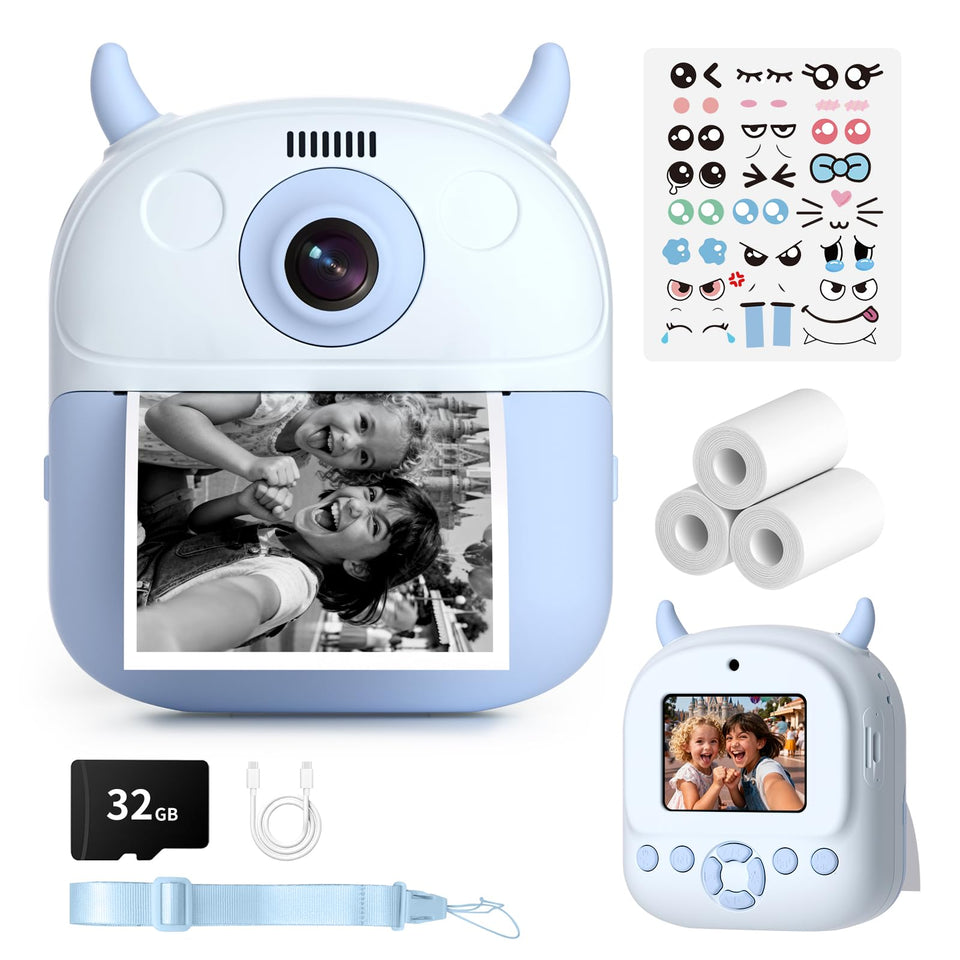 Kidagins Kids Camera Instant Print front view for quick keepsakes.