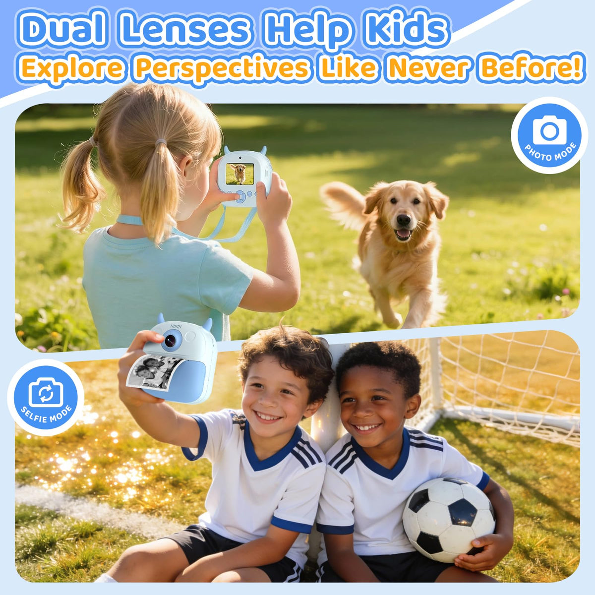 Kidagins Kids Camera safe, durable shell protects little hands.