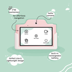 Kidamento 3-inch IPS touchscreen simplifies navigation for young photographers.