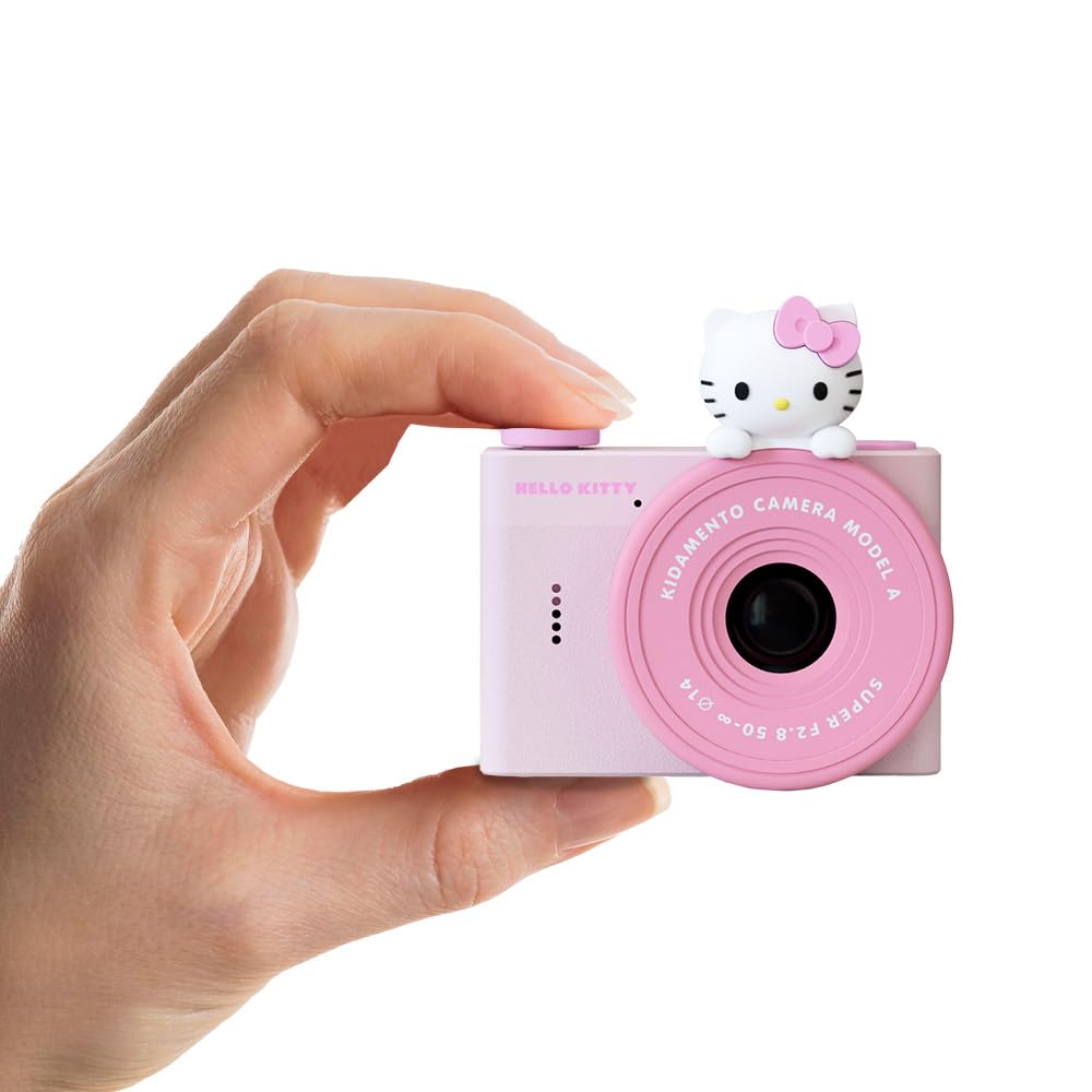 Kidamento Hello Kitty camera front view for kids, kid-friendly design
