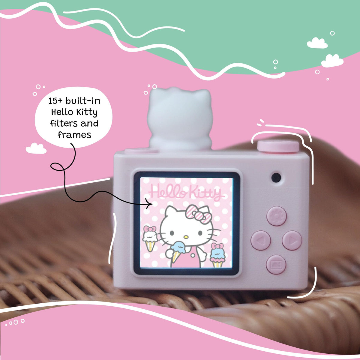 Kidamento Hello Kitty camera lightweight body for travel