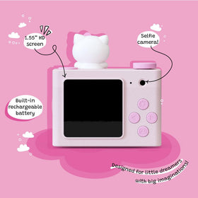 Kidamento Hello Kitty camera side view compact and portable