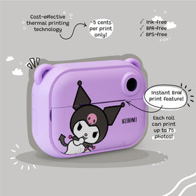 Kidamento Kuromi camera back screen and controls for easy playback and review.