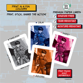 Kidamento Spider-Man ink-free print sample demonstrates five-second on-the-spot prints