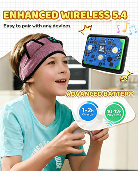 Foldable headband headphones by KIDSBAND for compact storage