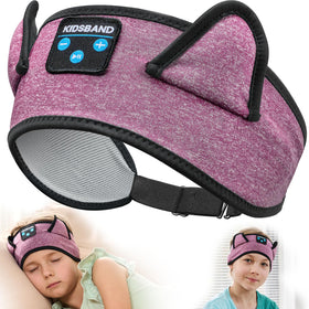 KIDSBAND kids headphones with blue headband for comfortable travel listening