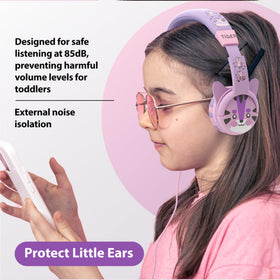 Kidrox adjustable headband detail showing growth-friendly fit